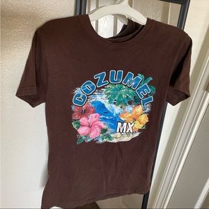 brown mexico tee